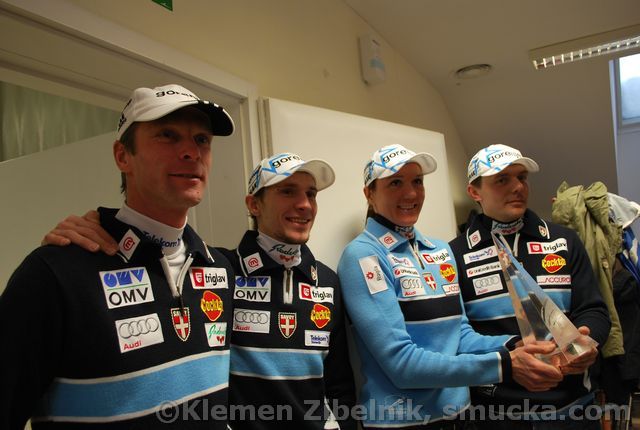 002 Matjaz Zupan, Robert Kranjec, Petra Majdic, Ivan Hudac